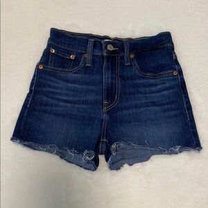 Levi’s Dark Blue Denim Cutoff 2” Shorts Size 24 O/XS